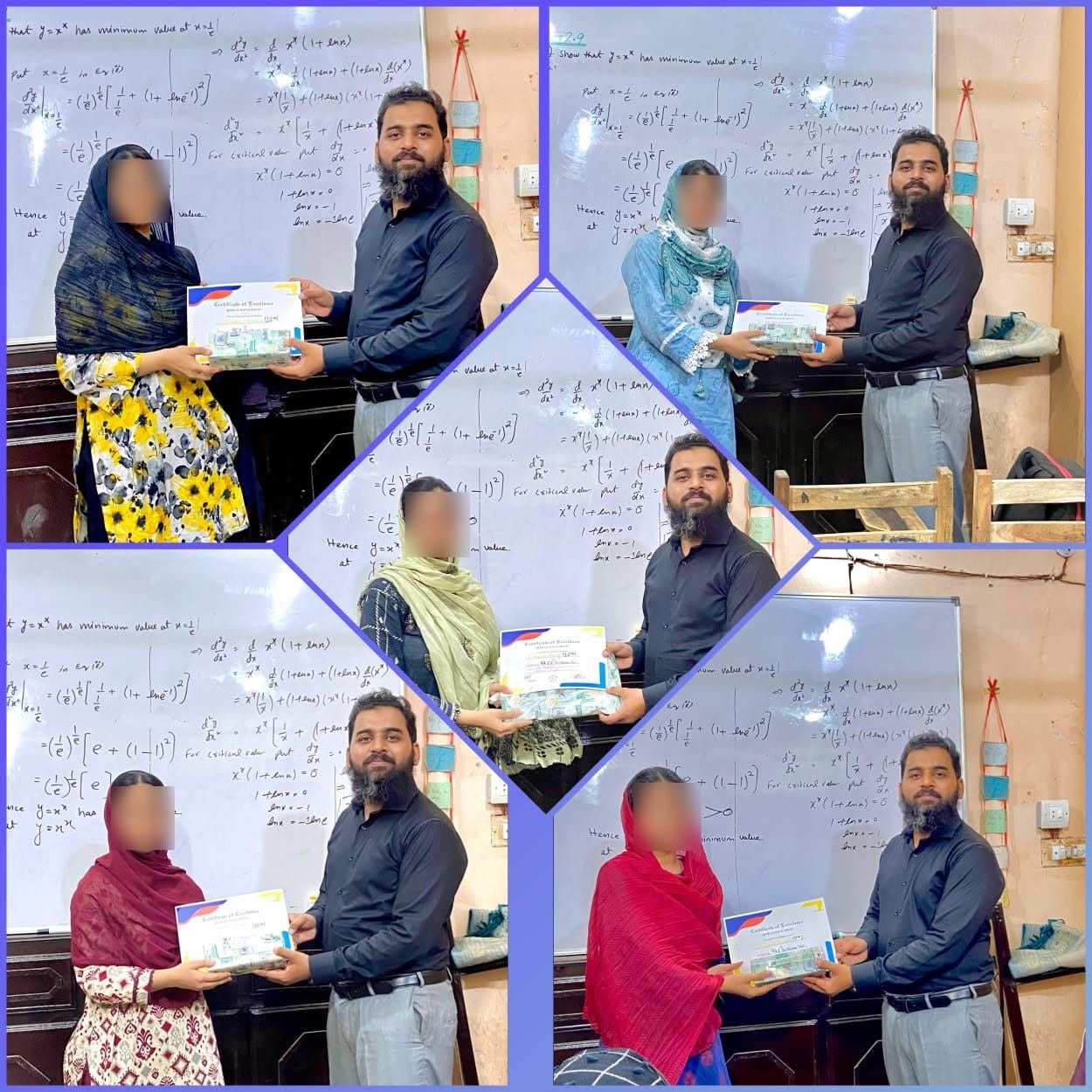 Academy certificate presentation and student recognition moments